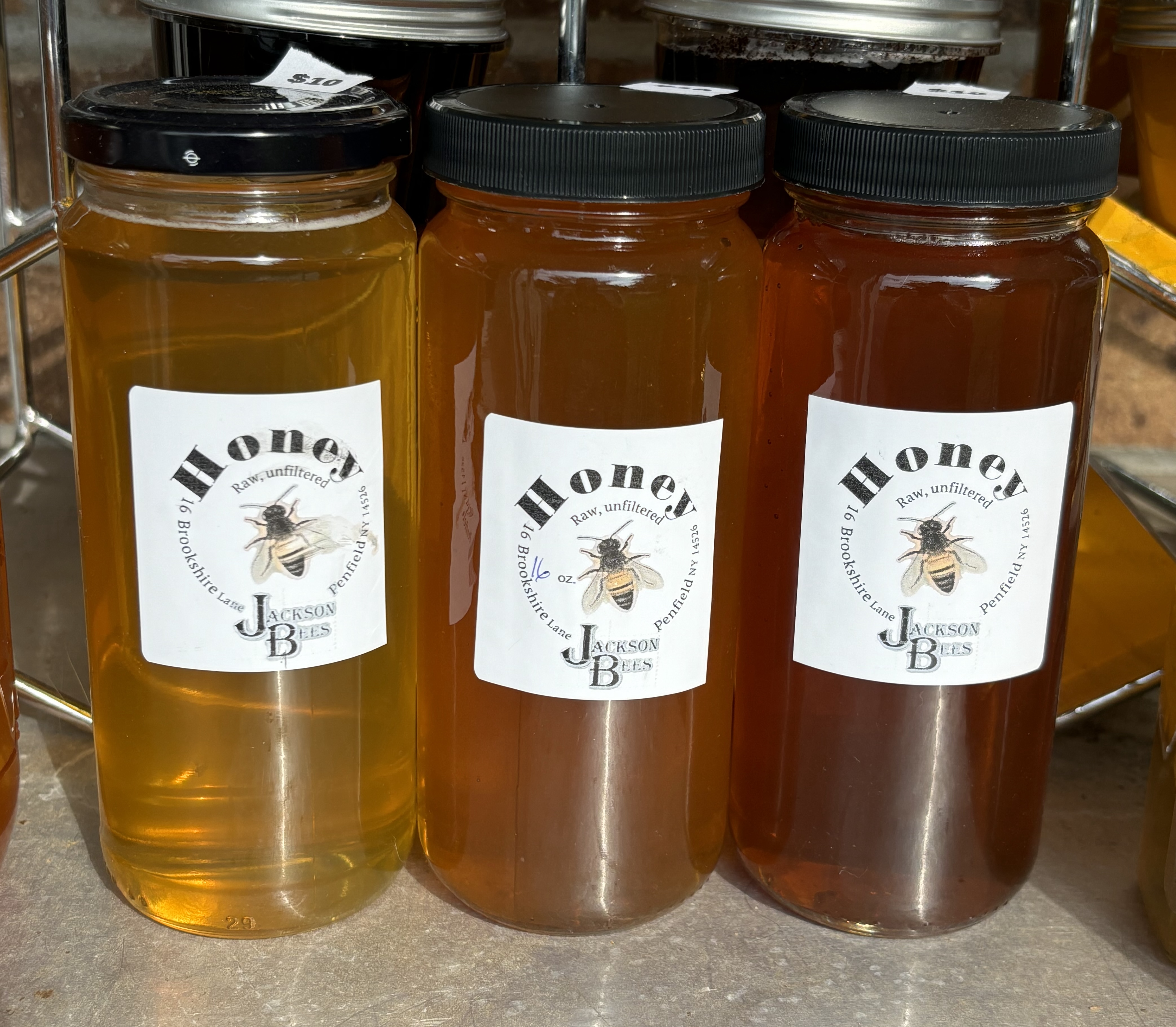 1 lb jars of honey